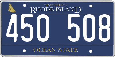 RI license plate 450508