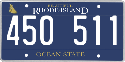 RI license plate 450511