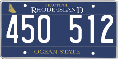 RI license plate 450512