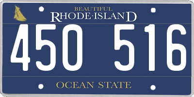 RI license plate 450516