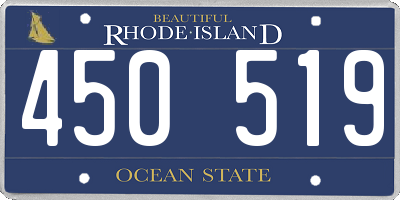 RI license plate 450519