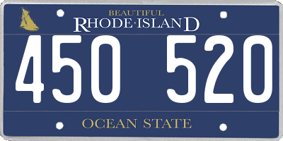 RI license plate 450520