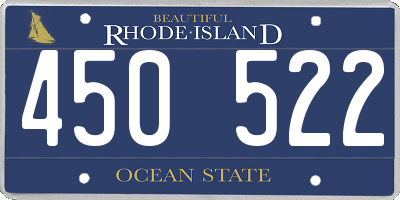 RI license plate 450522