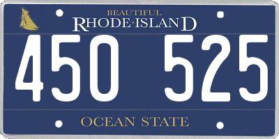 RI license plate 450525