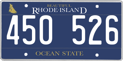 RI license plate 450526