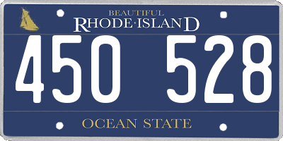RI license plate 450528