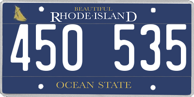 RI license plate 450535