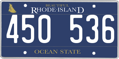 RI license plate 450536