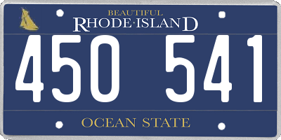 RI license plate 450541