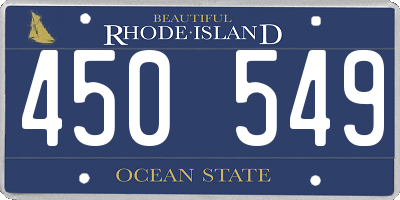 RI license plate 450549