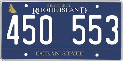 RI license plate 450553