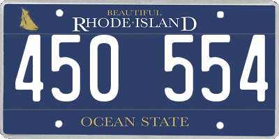 RI license plate 450554