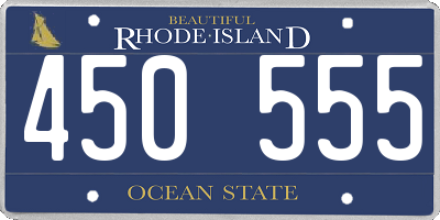 RI license plate 450555