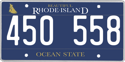 RI license plate 450558