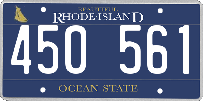 RI license plate 450561