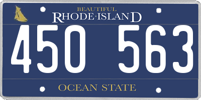 RI license plate 450563
