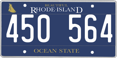 RI license plate 450564