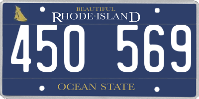 RI license plate 450569