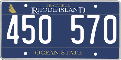 RI license plate 450570