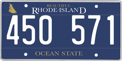 RI license plate 450571