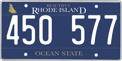 RI license plate 450577