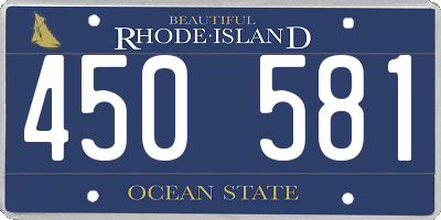 RI license plate 450581
