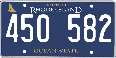 RI license plate 450582