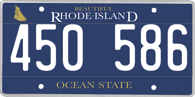RI license plate 450586