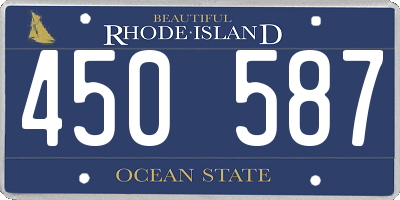 RI license plate 450587
