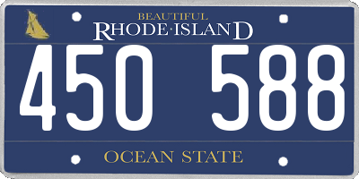 RI license plate 450588