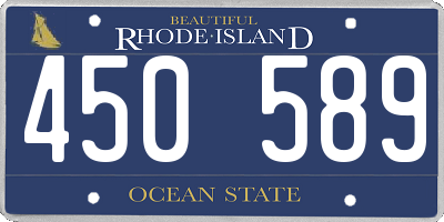RI license plate 450589