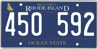 RI license plate 450592