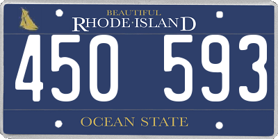 RI license plate 450593