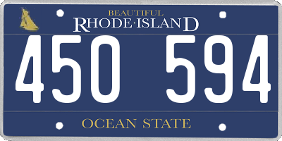 RI license plate 450594