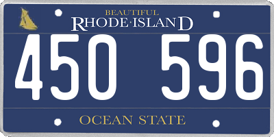 RI license plate 450596