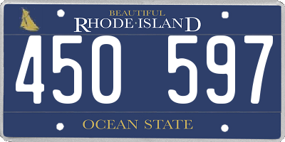 RI license plate 450597