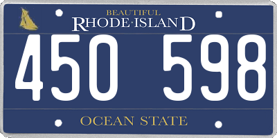 RI license plate 450598