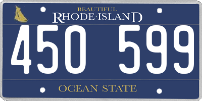 RI license plate 450599