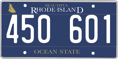 RI license plate 450601