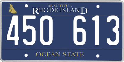 RI license plate 450613