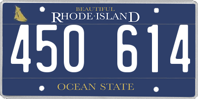 RI license plate 450614