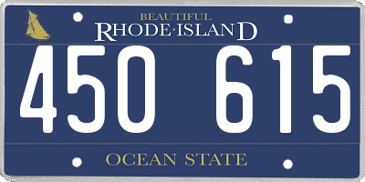 RI license plate 450615