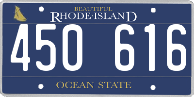 RI license plate 450616