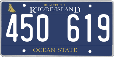 RI license plate 450619