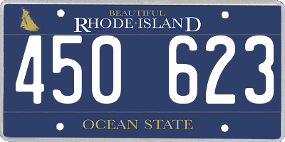 RI license plate 450623