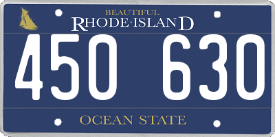 RI license plate 450630