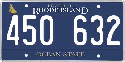RI license plate 450632