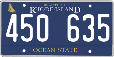 RI license plate 450635