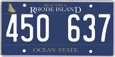 RI license plate 450637