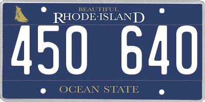 RI license plate 450640
